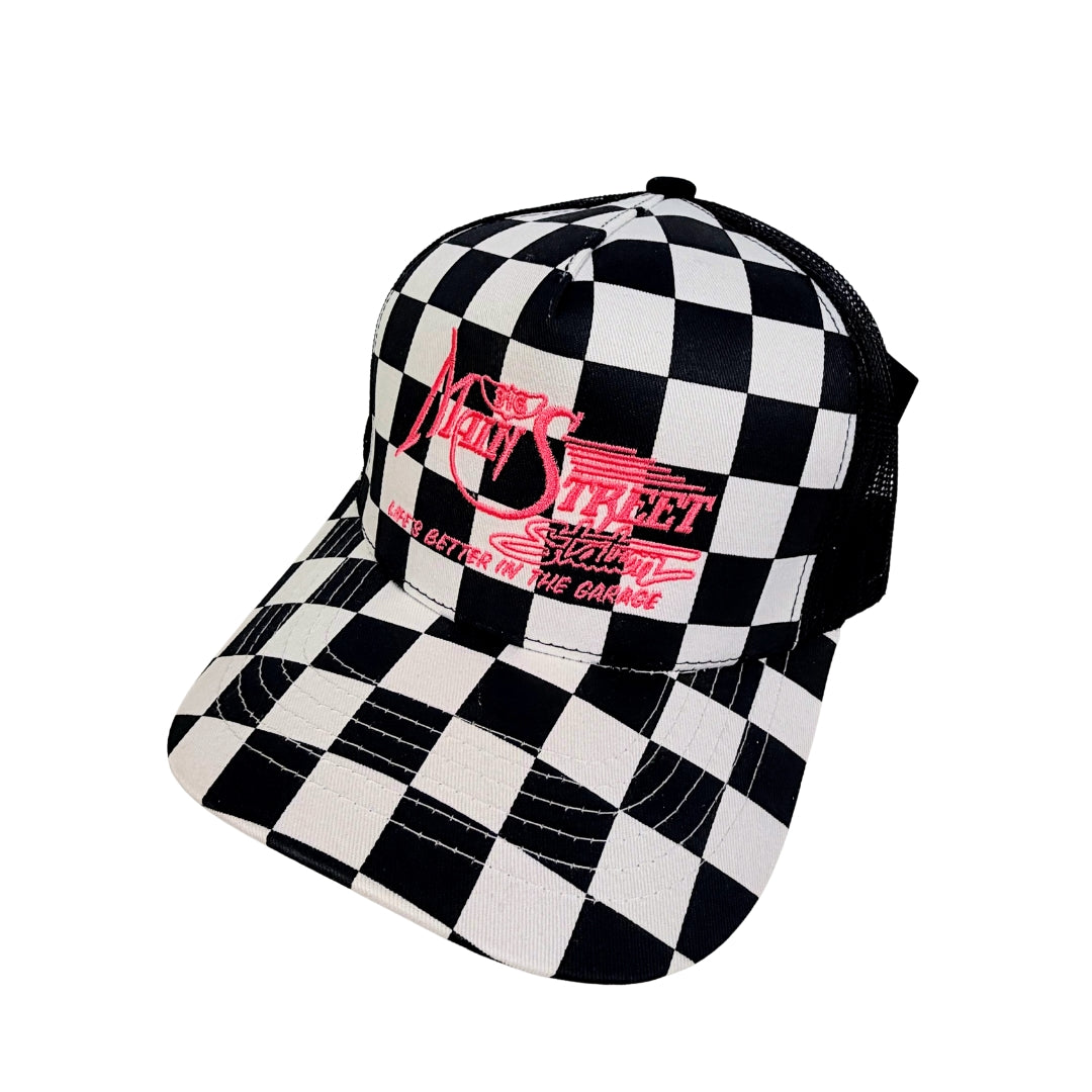 Checkered Flag Snap Back with Original 316 Main Street Logo