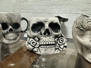 Set of four (4) collectible skull coffee mugs