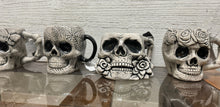 Load image into Gallery viewer, Set of four (4) collectible skull coffee mugs