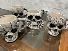 Load image into Gallery viewer, Set of four (4) collectible skull coffee mugs