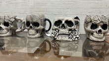 Load image into Gallery viewer, Set of four (4) collectible skull coffee mugs