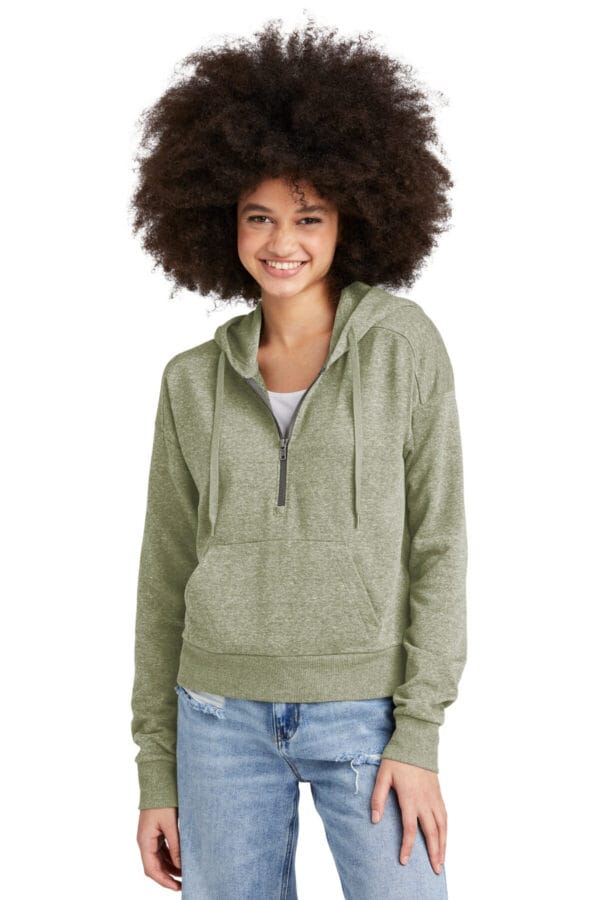 Unisex Fleece 1/2 Zip Hoodie Pullover