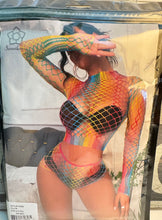 Load image into Gallery viewer, Colorful Mesh Fishnet set with top and bottom matching