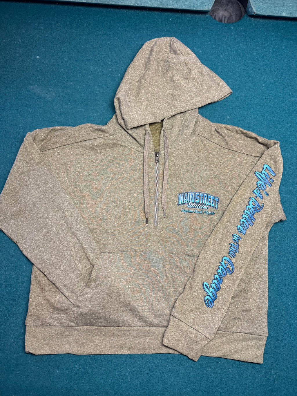 Unisex Fleece 1/2 Zip Hoodie Pullover