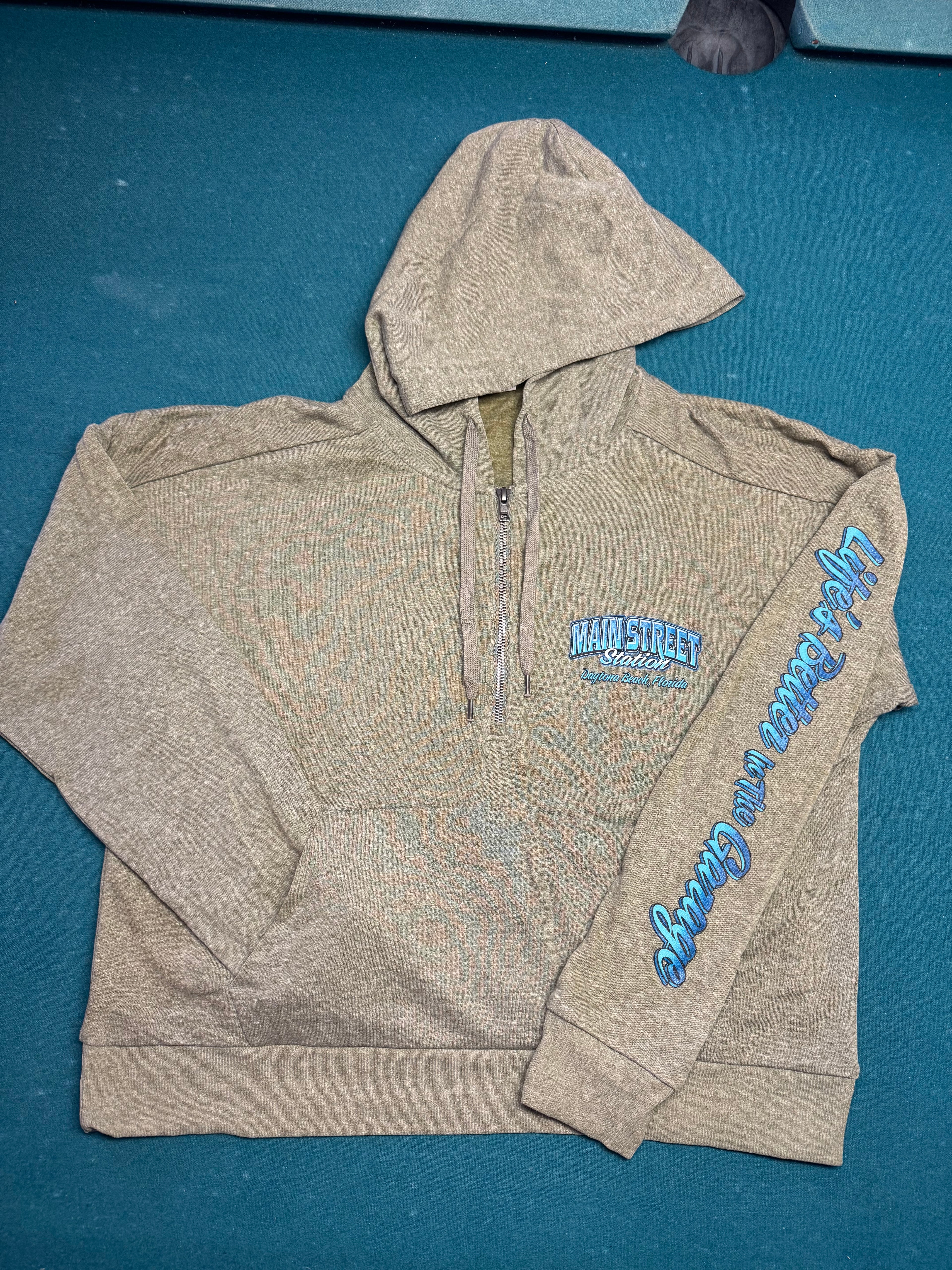 Unisex Fleece 1/2 Zip Hoodie Pullover