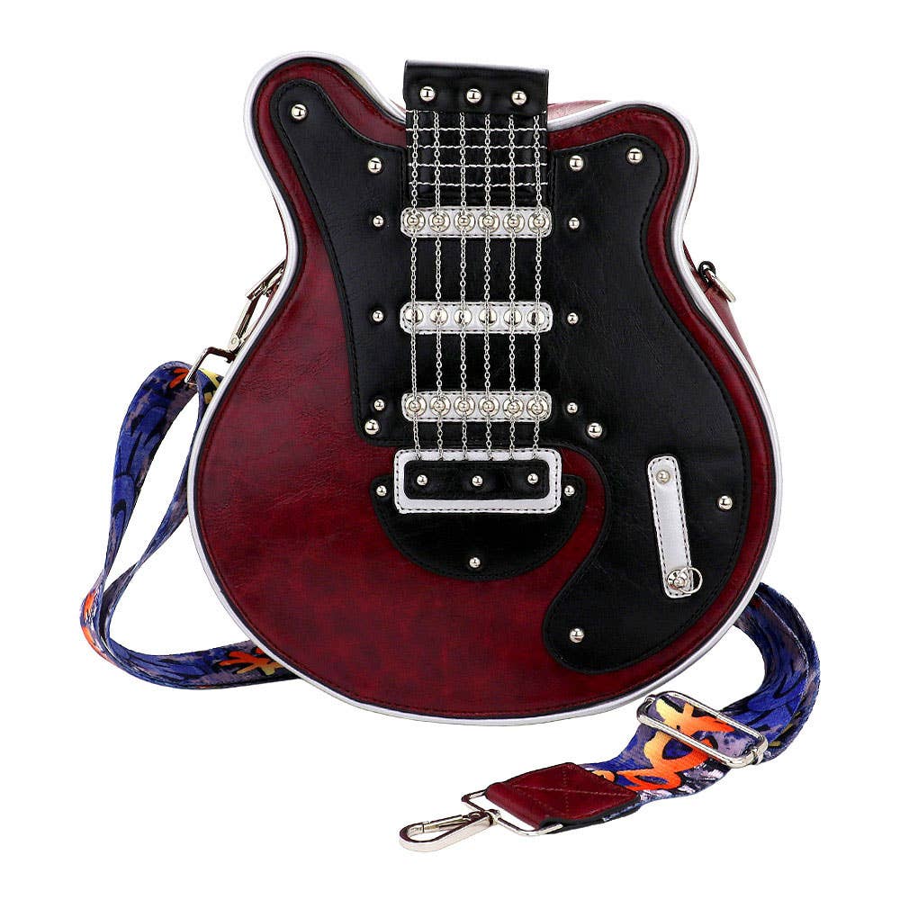 Electronic Guitar Shaped Crossbody Bag