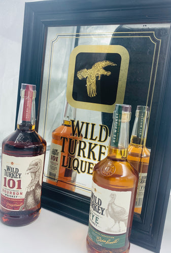 Wild Turkey Gift set featuring 2 Bottles and Mirror