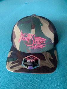 SnapBack CAMO Hat with PINK